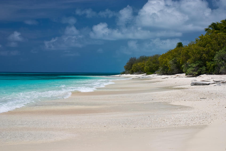 Bikini Atoll Beach, Marshall Islands, looking Northwest.