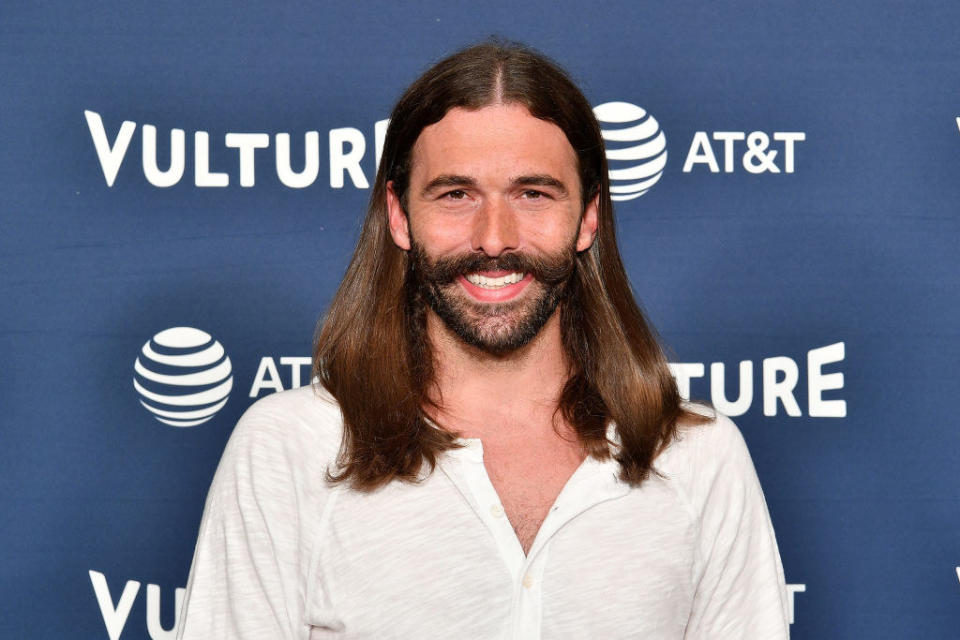 A closeup of Jonathan Van Ness smiling