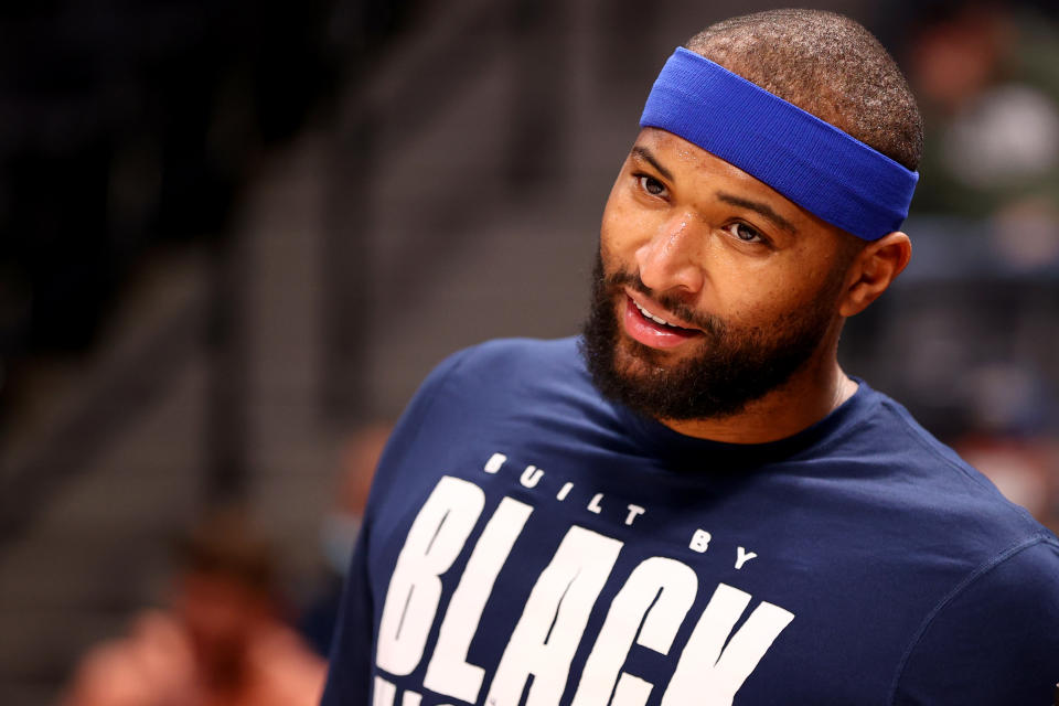 DeMarcus Cousins ​​berbicara dengan Yahoo Sports tentang usahanya untuk kembali ke NBA.  (Jamie Schwaberow/Getty Images)