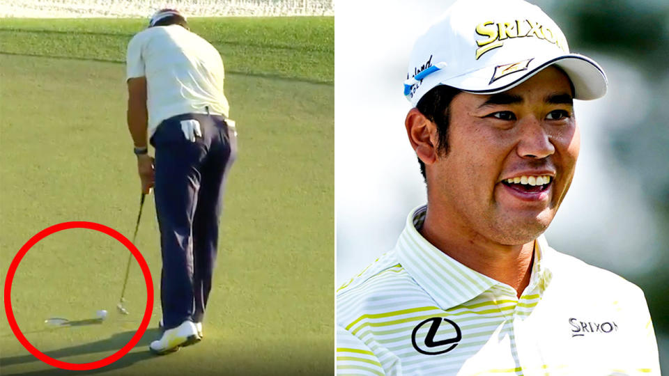 Seen here, Hideki Matsuyama makes his putt to win the 2021 Masters major.