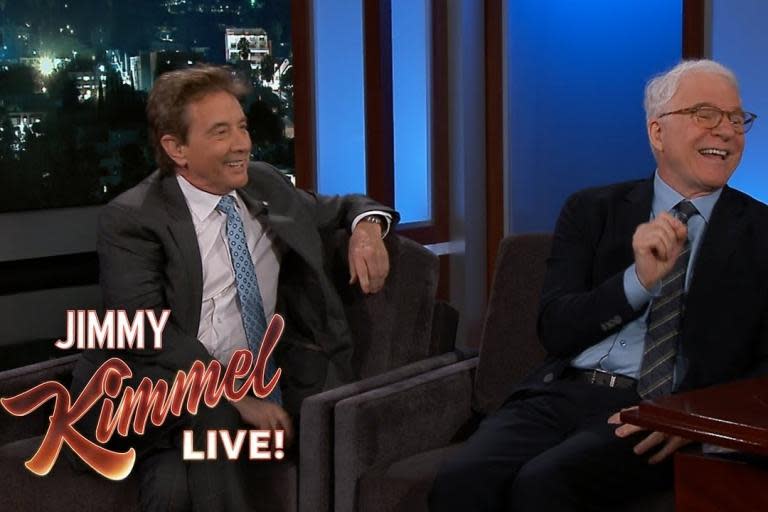 Steve Martin and Martin Short discuss their colonoscopy parties with Tom Hanks on Jimmy Kimmel Live