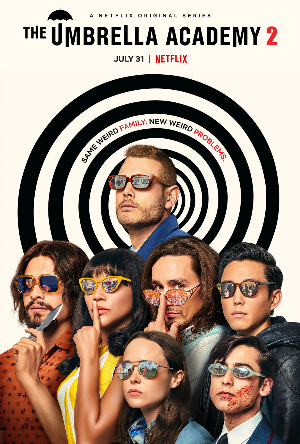 Key art for the second season of The Umbrella Academy. (Netflix)