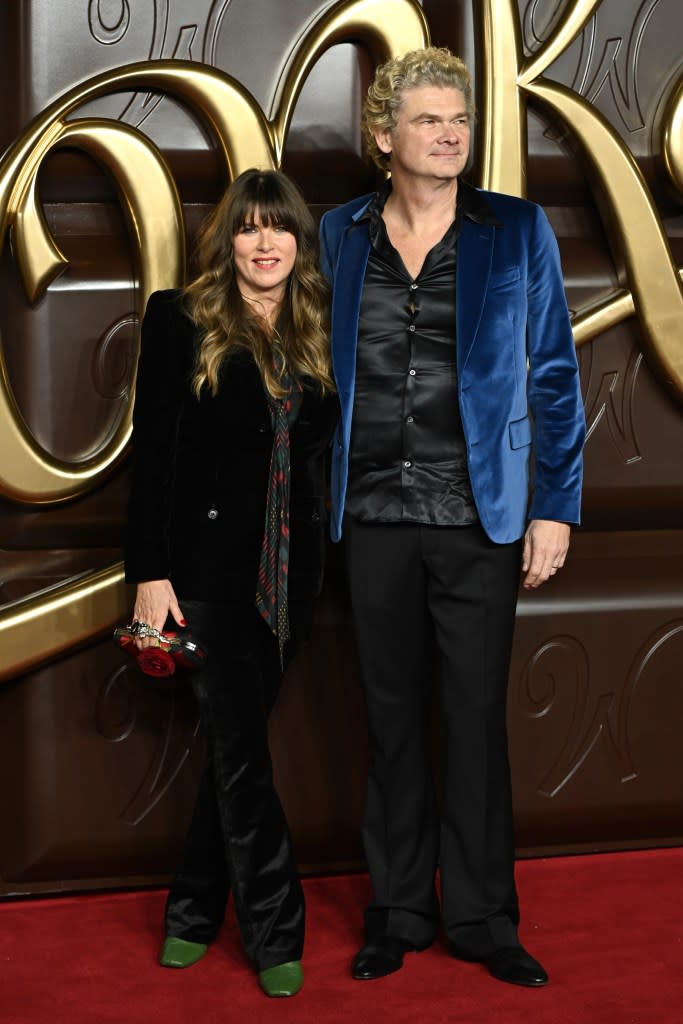 Claire Keelan and Simon Farnaby attend the “Wonka” World Premiere at The Royal Festival Hall on November 28, 2023 in London, England. (Photo by Kate Green/Getty Images)