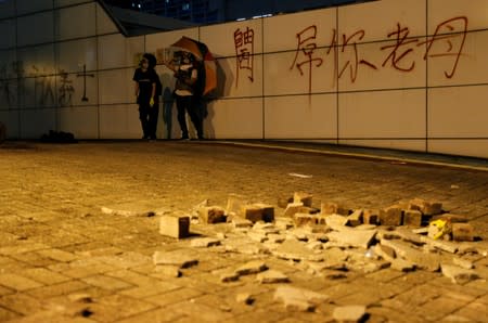 Anti-extradition bill protesters march in Hong Kong