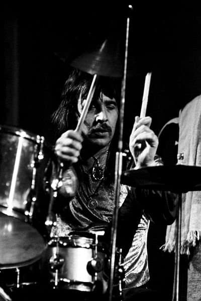 Lee Kerslake, batteur de Huriah Heep en 1973. - Heinrich Klaffs - Wikimedia - CC