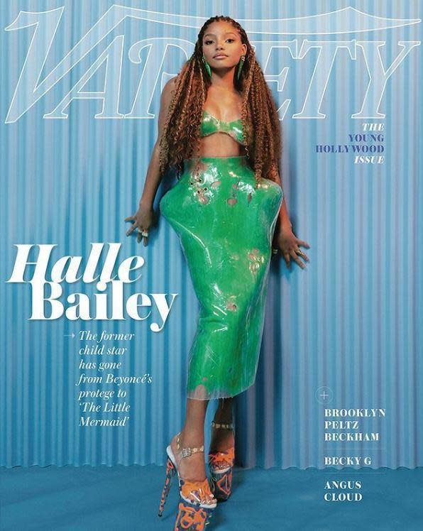 荷莉貝利登上《Variety》雜誌封面，回應演出《小美人魚》真人版的爭議。（翻攝Halle Bailey IG）