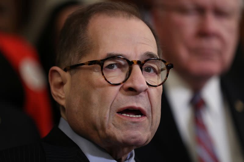 U.S. House Judiciary Committee Chairman Jerrold Nadler (D-NY) speaks at a news conference on Capitol Hill in Washington