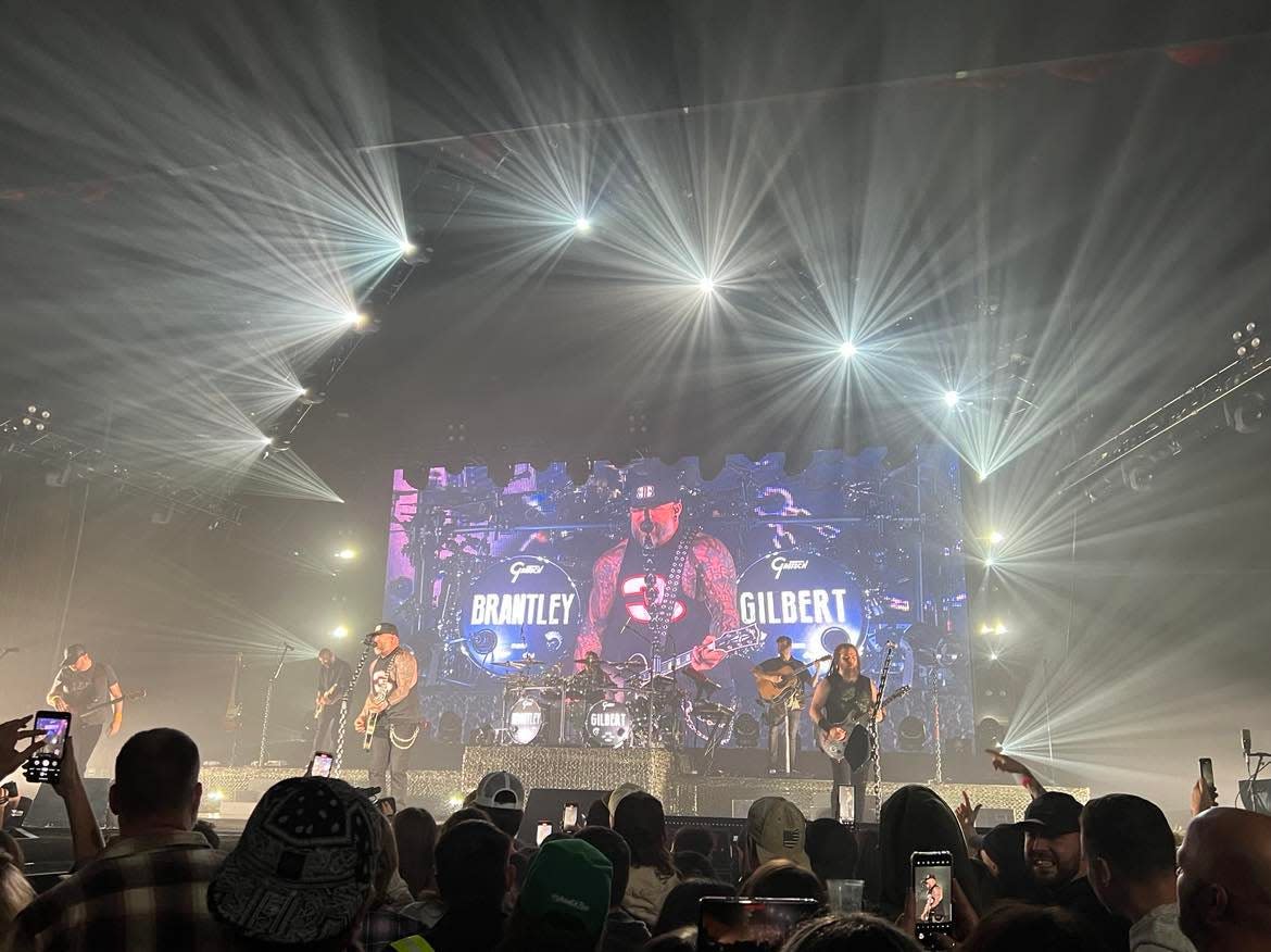 Country music artist Brantley Gilbert performs Thursday night at the Canton Memorial Civic Center.