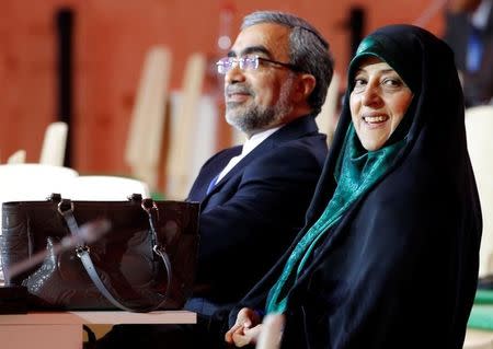 FILE PHOTO: Vice President of the Islamic Republic of Iran Masoumeh Ebtekar attends the opening session of the World Climate Change Conference 2015 (COP21) at Le Bourget, near Paris, France, November 30, 2015. REUTERS/Stephane Mahe/File Photo