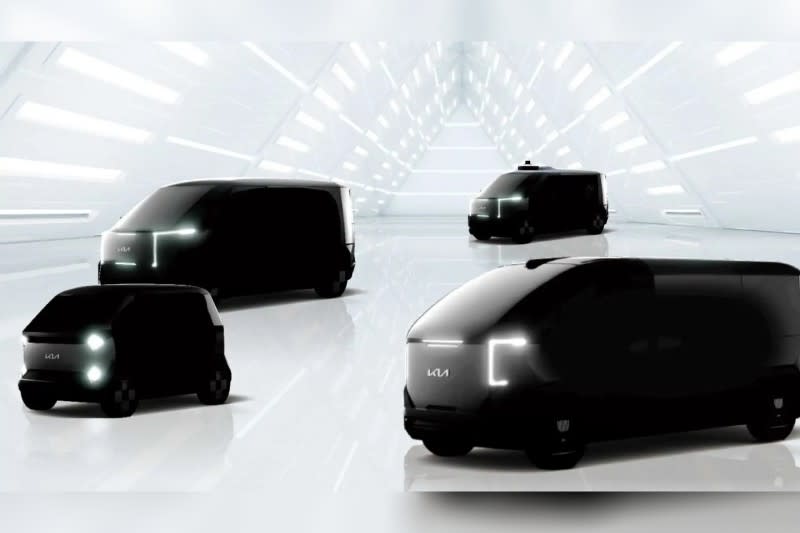 Kia率先釋出四款電動商用車的草圖，每一輛都有十足前衛的造型風格特色。