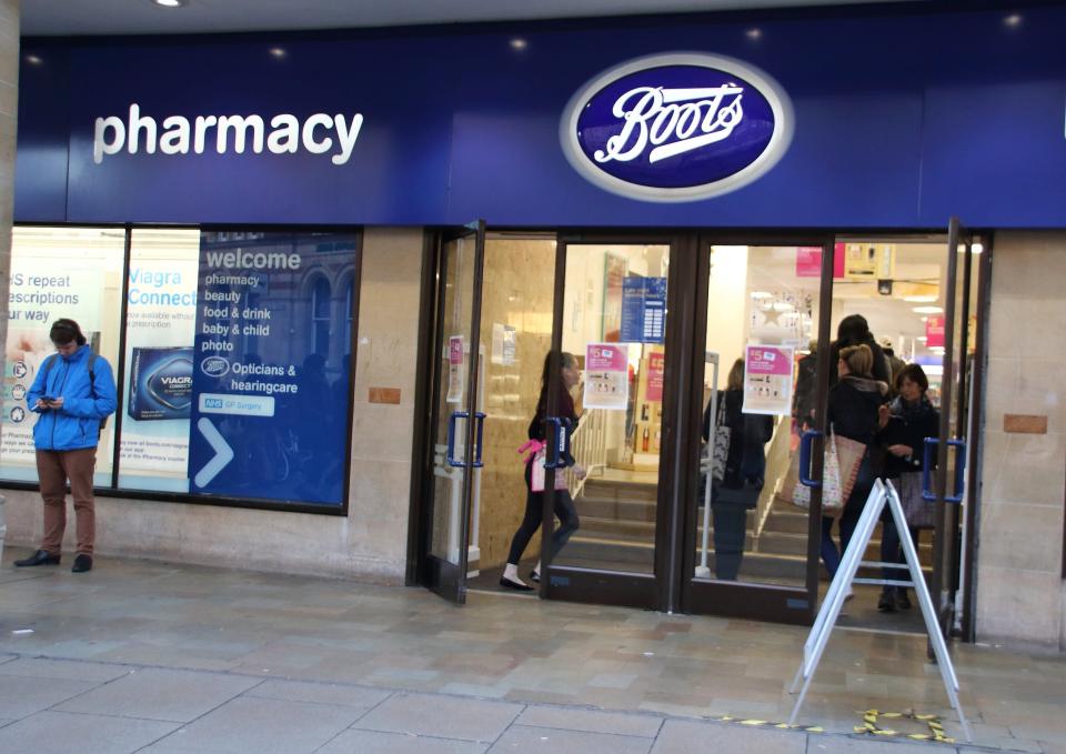 CAMBRIDGE, UNITED KINGDOM - 2018/12/22: Boots Pharmacy brand logo seen in Cambridge. (Photo by Keith Mayhew/SOPA Images/LightRocket via Getty Images)