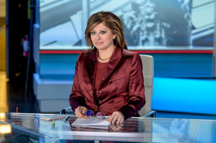 NEW YORK, NEW YORK - JANUARY 10: Host Maria as Bartiromo Merrill & Bank Of America Private Bank CIO Chris Hyzy visits "Maria Bartiromo's Wall Street" at Fox Business Network Studios on January 10, 2020 in New York City. (Photo by Roy Rochlin/Getty Images)