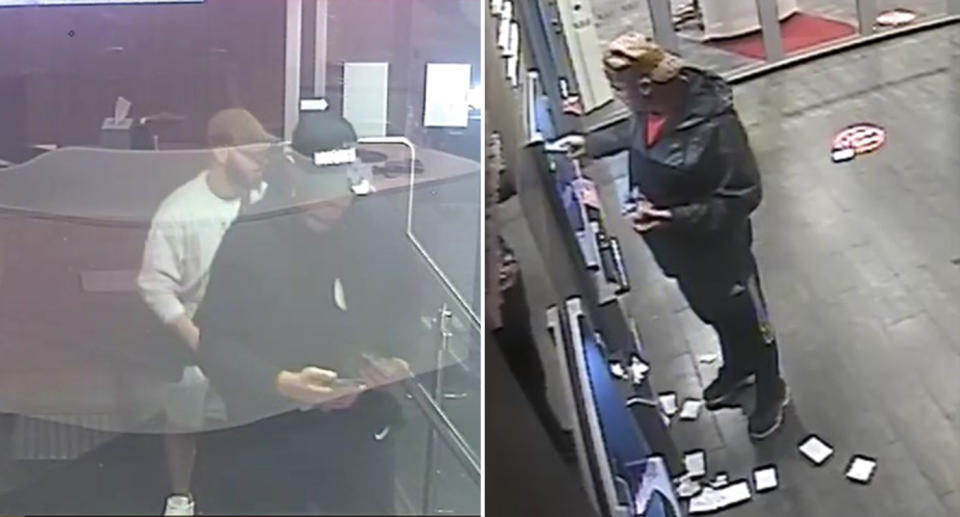 CCTV still images of the three men.