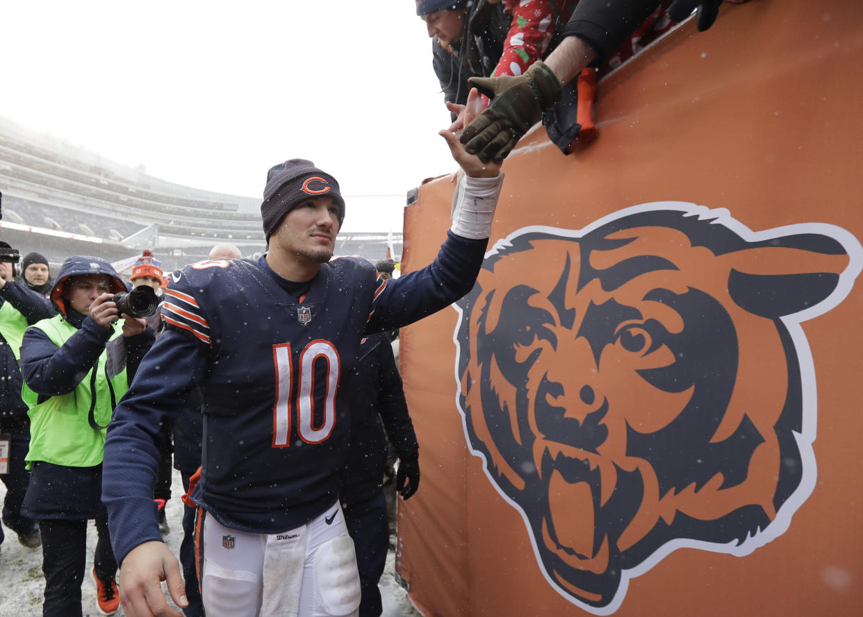 If Mitchell Trubisky can make a leap in his second season, the Chicago Bears offense can get fun in a hurry. (AP Photo/Charles Rex Arbogast)