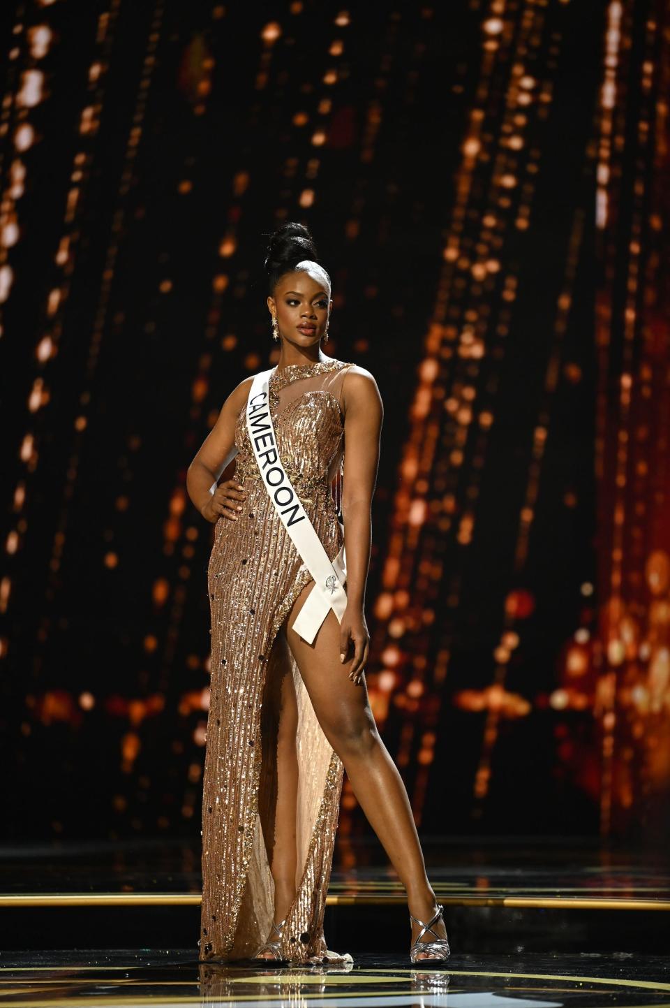 Miss Cameroon competes in the 71st annual Miss Universe pageant.