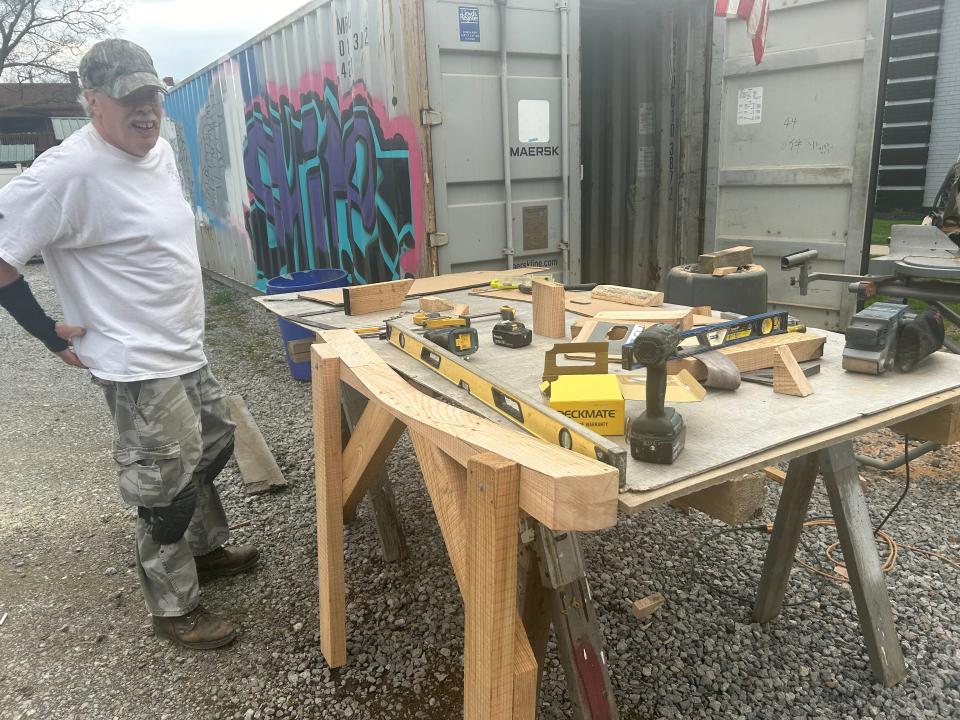 Volunteers have helped Anthony Ellis with his mission to convert a century-old former Bridgewater church into a fellowship hall.