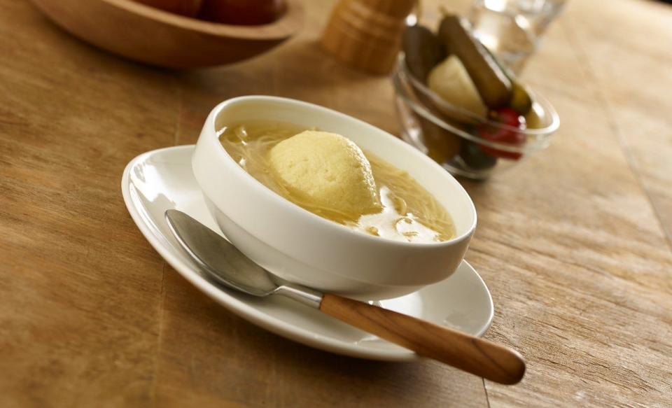 Matzo ball soup is served at Ben's Kosher Deli in Boca Raton.