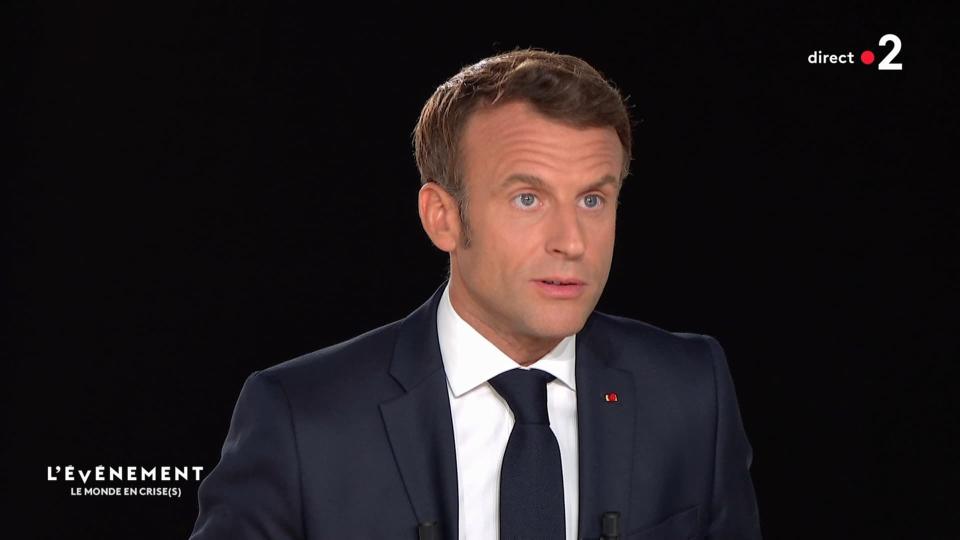 Emmanuel Macron sur France 2 ce mercredi soir. - France 2