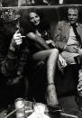 <p>Diane von Furstenberg lounges at Studio 54 during a party for her husband, Egon Von Furstenberg's, book release (<em><a href="https://www.amazon.com/Power-Look-Egon-von-Furstenberg/dp/0030204569?tag=syn-yahoo-20&ascsubtag=%5Bartid%7C10051.g.37201066%5Bsrc%7Cyahoo-us" rel="nofollow noopener" target="_blank" data-ylk="slk:The Power Look;elm:context_link;itc:0;sec:content-canvas" class="link ">The Power Look</a></em>)<em>.</em></p>