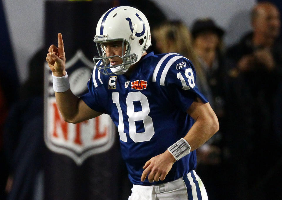 Former Colts and Broncos quarterback Peyton Manning, widely considered one of the greatest NFL players of all time, is now a first-ballot Pro Football Hall of Famer. (Photo by Win McNamee/Getty Images)