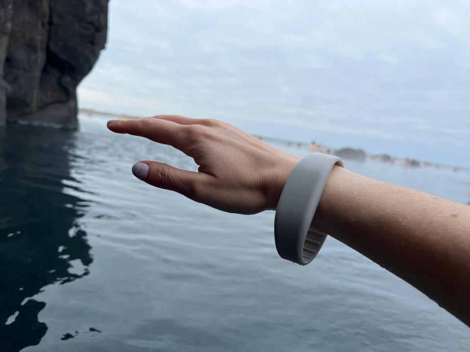 A wristband for Sky Lagoon.