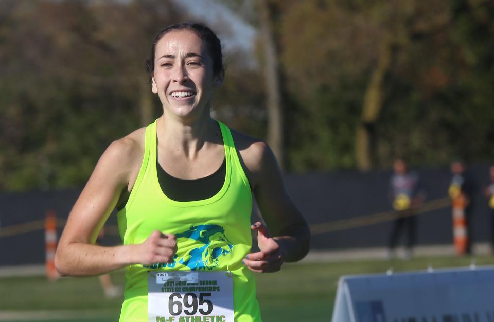 Gahanna's Alyssa Shope is the 2021 Division I Girls State Cross Country champion.  The meet was held at Fortress Obetz on Saturday November 6, 2021.