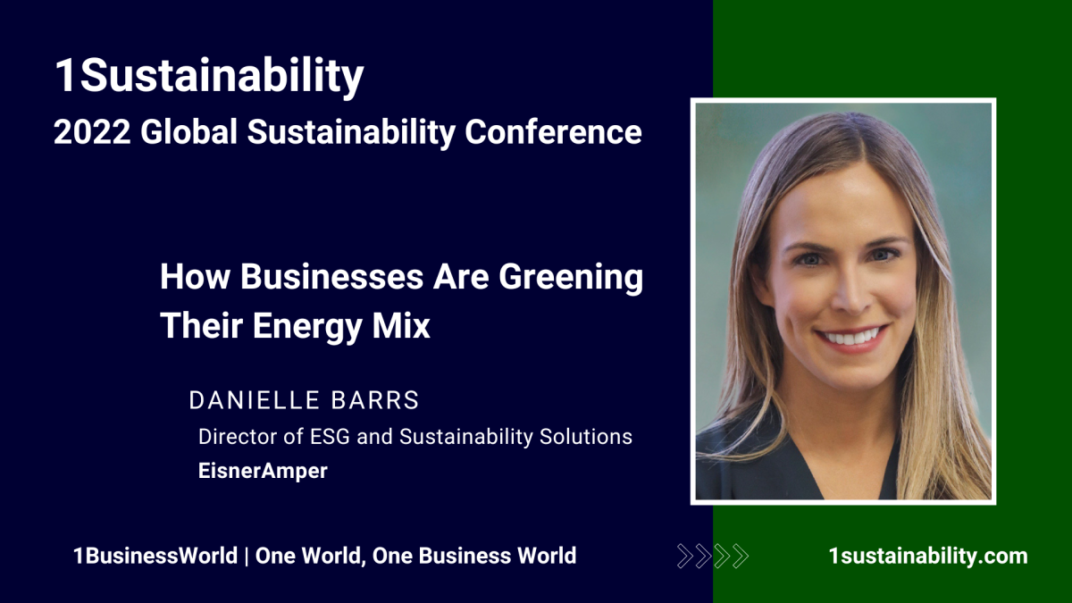 Danielle Barrs at the 2022 1Sustainability Conference