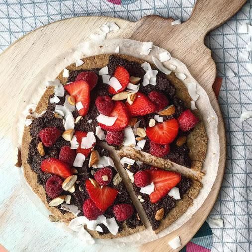 Lola's recipes, including this nutella pizza, have been a hit with healthy eaters. Photo: Instagram/yummololaberry