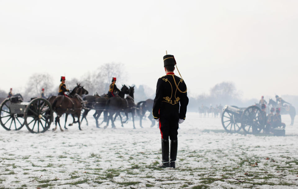 The King's Troop Royal Horse Artillery Prepare To Leave Their St.John's Wood Barracks For Woolwich