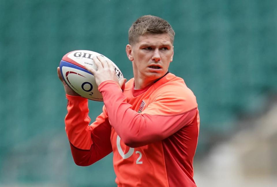 Owen Farrell’s involvement in England’s Six Nations is in doubt after he suffered a fresh injury in training (Andrew Matthews/PA). (PA Wire)