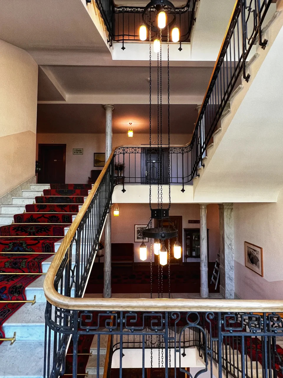 Hotel Waldhaus staircase
