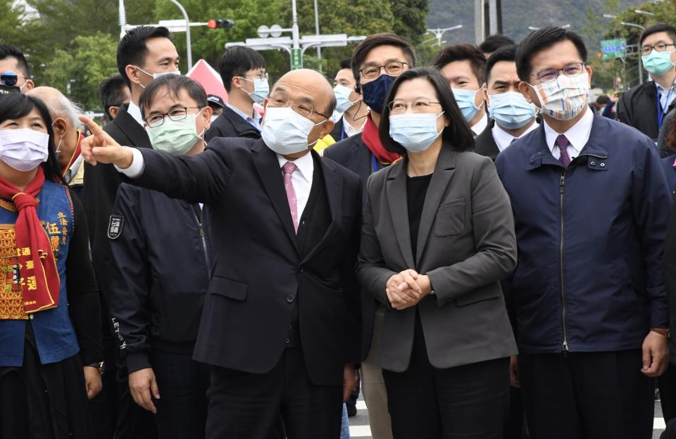 行政院長蘇貞昌今（20）天出席屏東火車站「南迴鐵路電氣化通車典禮」   圖：行政院提供