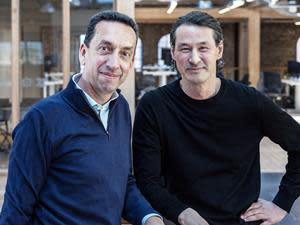 Oatly's next CEO Jean-Christophe Flatin (pictured left) with Oatly's current CEO Toni Petersson (pictured right), who will transition to Co-Chairman of the Board of Directors effective June 1, 2023.