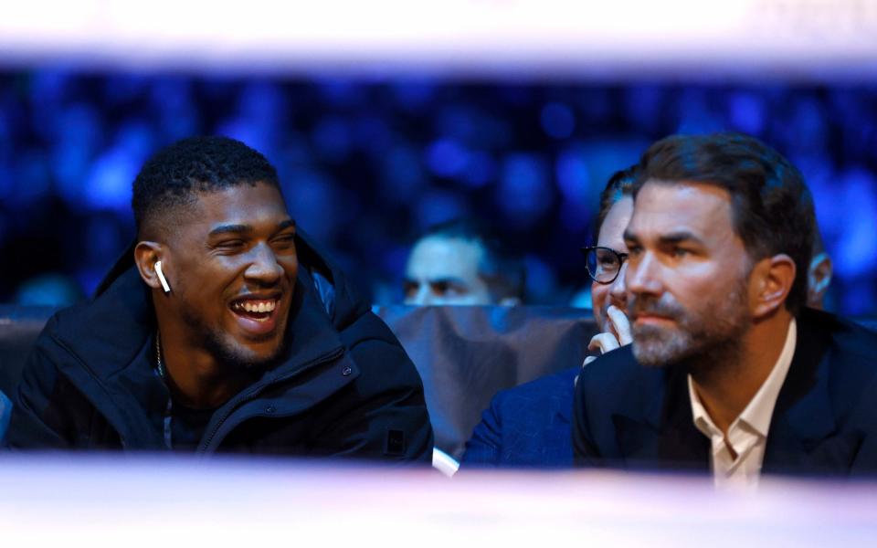 Anthony Joshua and Eddie Hearn - Anthony Joshua vs Jermaine Franklin: When is it, what time does it start, and how to watch in UK? - PA/Steven Paston