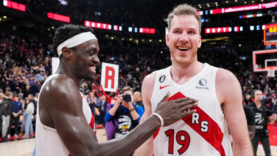 Jakob Poeltl and Pascal Siakam combined for 56 points as the Toronto Raptors cruised to a 123-113 win over the Orlando Magic at Scotiabank Arena on Tuesday. (Getty Images)