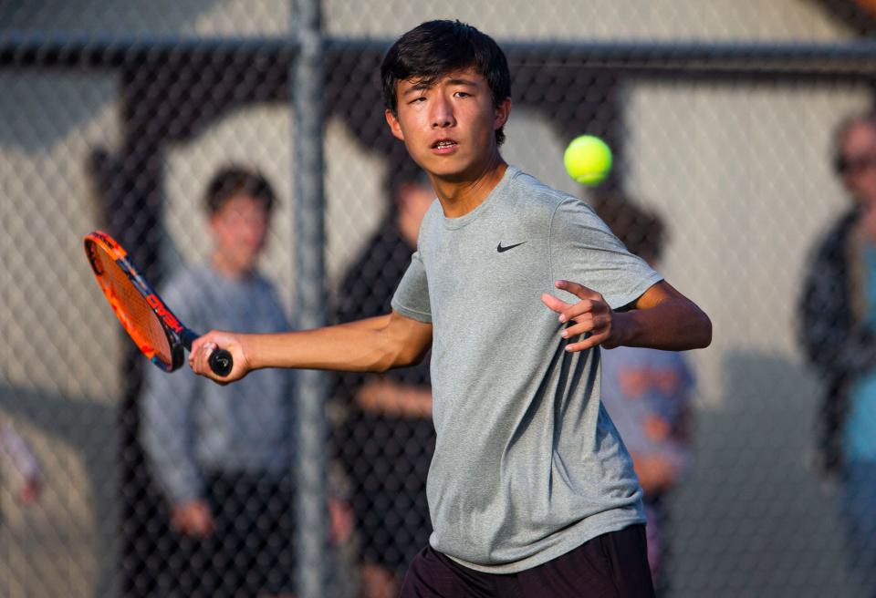 Senior David Bao is a key man for his unbeaten Penn tennis team.