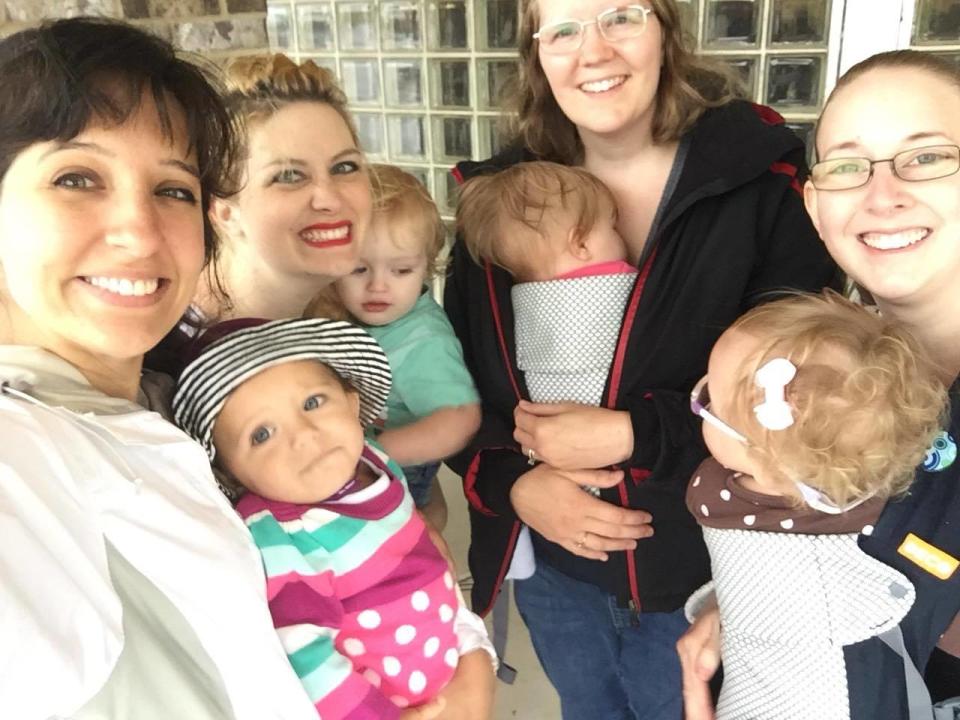 Tacey and her daughter, left, found support from other breastfeeding moms in Alabama. (Photo: Courtesy of Tacey Ruha)