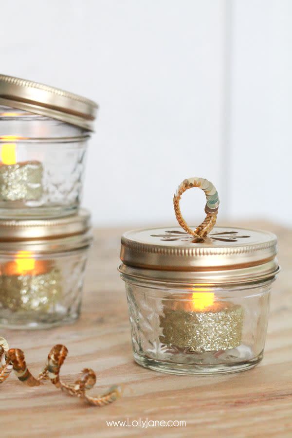 Mini Ball Jar and Tea Light Christmas Ornament