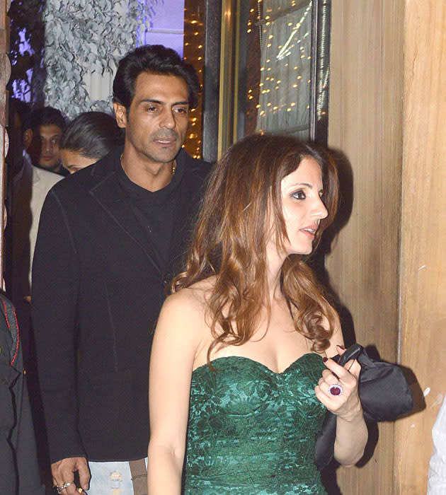 Suzzane Roshan arrives for the bash