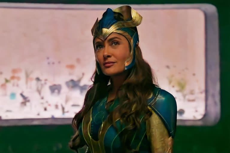 Salma Hayek en Eternals, uno de los estrenos en cines de Marvel que llega este año