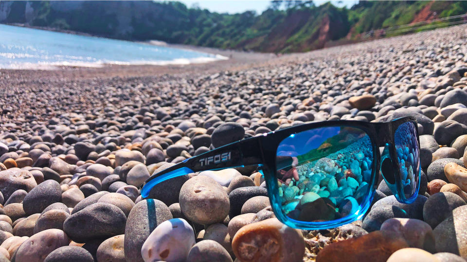 Tifosi Swick sunglasses on pebbles