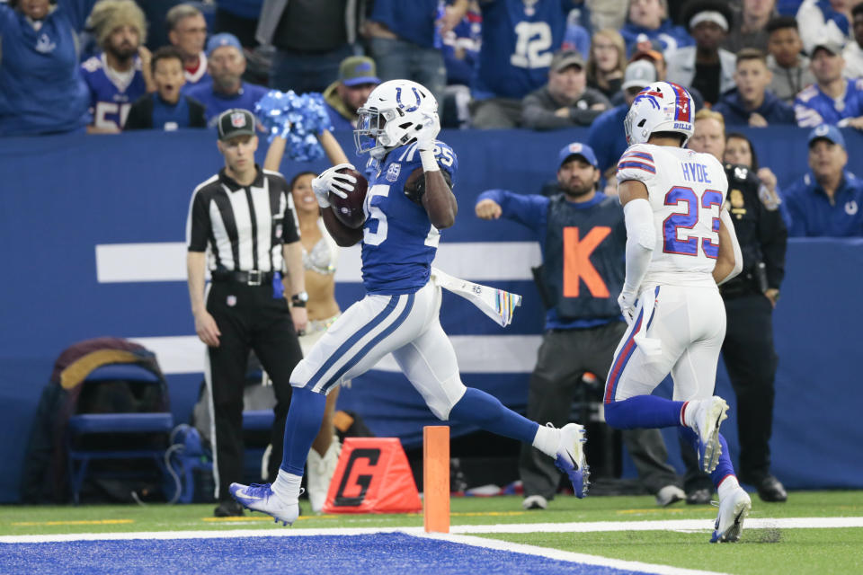 Indianapolis Colts running back Marlon Mack looked the part against the Bills this week. (AP Photo/AJ Mast)