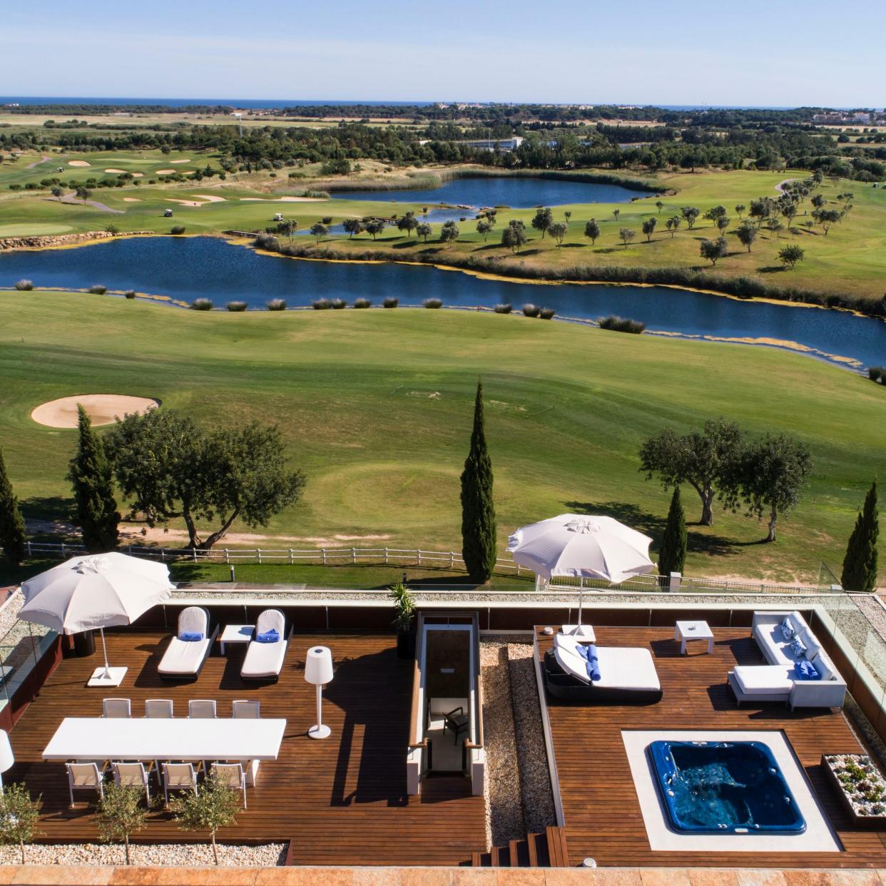 The view from the rooftop terrace of Anantara Vilamoura's Presidential Suite