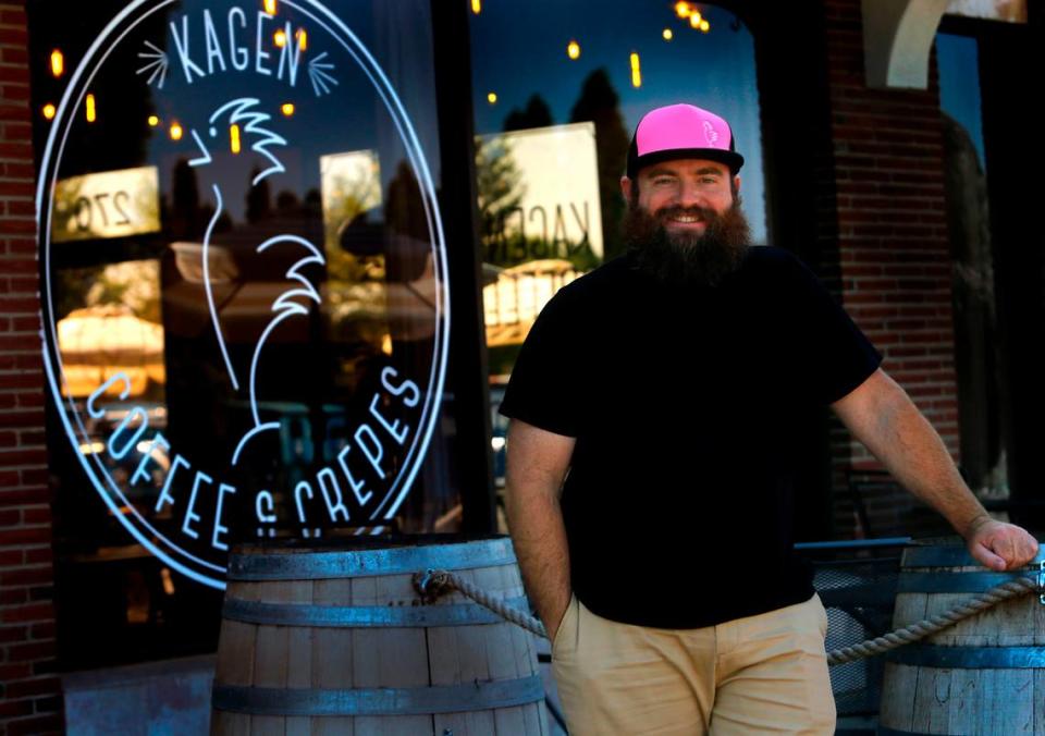 Kagen Cox, owner of Kagen Coffee & Crepes, said his plans to open a second location, at 308 W. Kennewick Ave., are unaffected by a recent fire at the Cascade building next door.