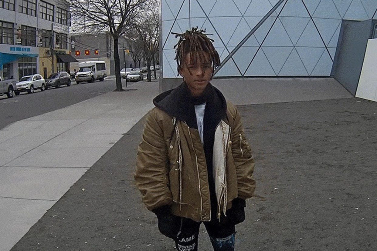 Live feed: Jaden Smith kicks off the four-year long anti-Trump art project: hewillnotdivide.us