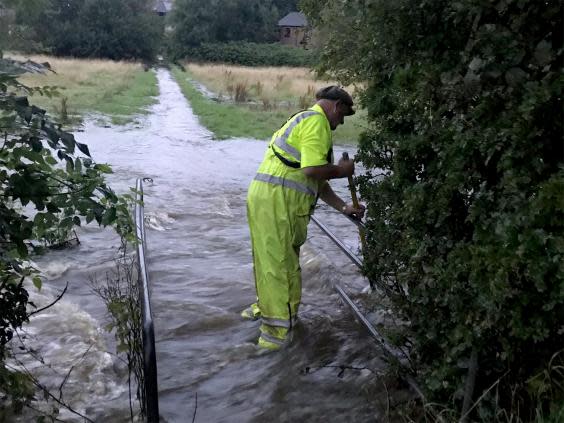 Response teams were out early on Tuesday to limit the impact of flooding in Lancaster (Environment Agency)