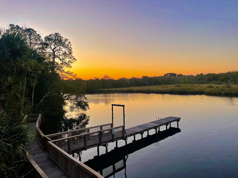 Sunset views at RiverGrille on the Tomoka in Ormond Beach.