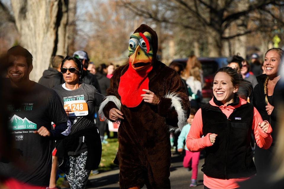 Take part in a turkey trot.