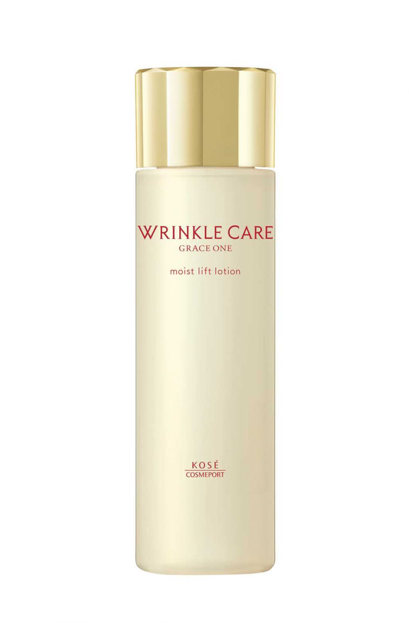 WRINKLE CARE MOIST LIFT LOTION 凍齡撫紋抗皺化粧水，售價＄850元/180mL。（圖／GRACE ONE極上活妍提供）