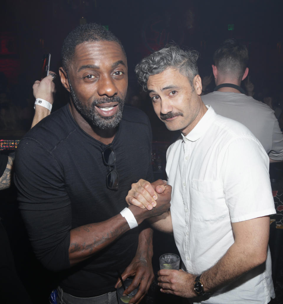 LOS ANGELES, CA - MARCH 03:  Actor Idris Elba and Director Taika Waititi attend the Skream 4 Rhonda event at Sound Nightclub on March 3, 2017 in Los Angeles, California.  (Photo by Jerritt Clark/Getty Images)